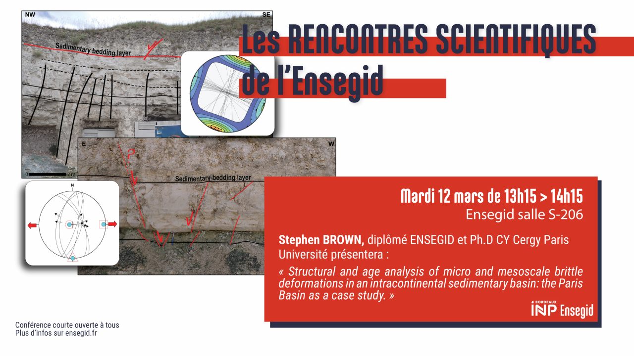 Rencontres Scientifiques de l'ENSEGID : Stephen Brown