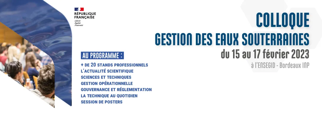 Colloque gestion des eaux souterraines