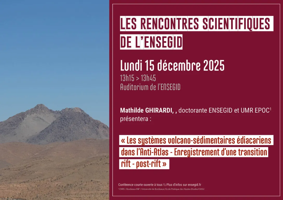 Rencontres Scientifiques de l'ENSEGID : Mathilde GHIRARDI