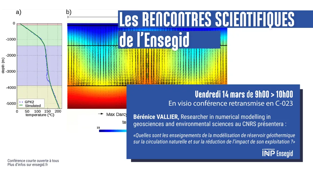 Rencontres Scientifiques de l'ENSEGID : Bérénice Vallier