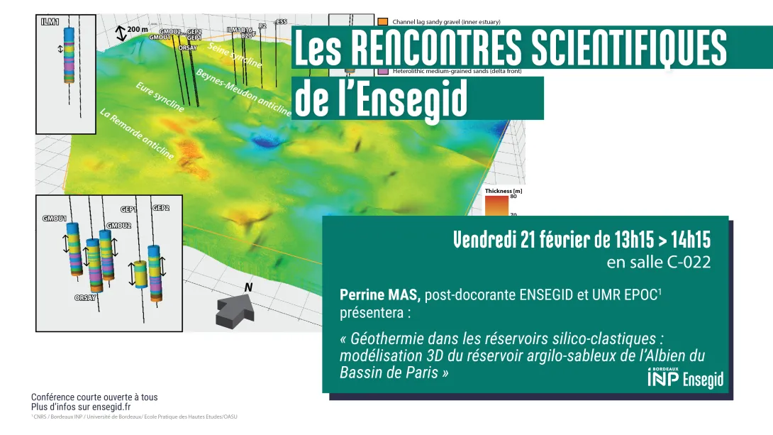 Rencontres Scientifiques de l'ENSEGID : Perrine Mas post-doctorante